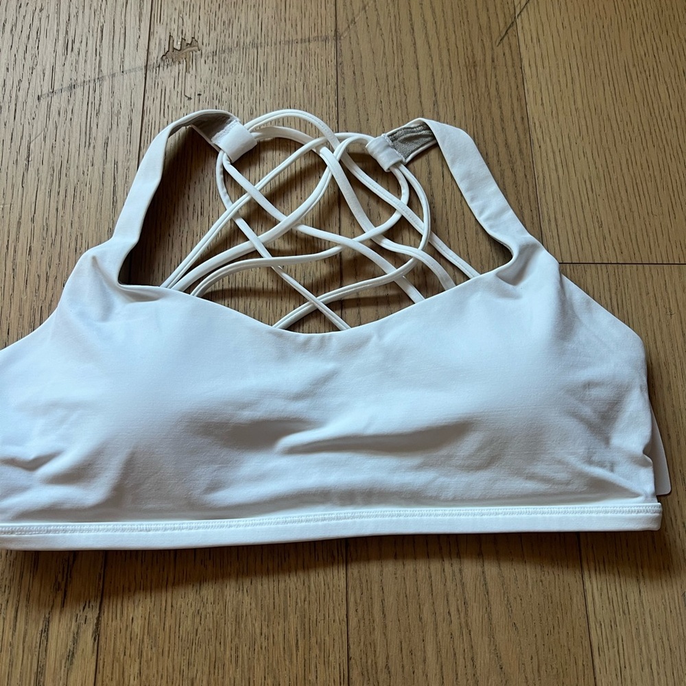 Lululemon Athletica White Strappy Sports Bra